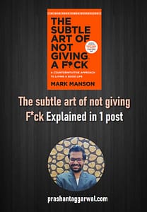 The subtle art of not giving a fuck by Mark Manson